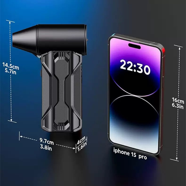 Mini soplador con motor de alta velocidad sin escobillas recargable de 130.000 RPM con Luz