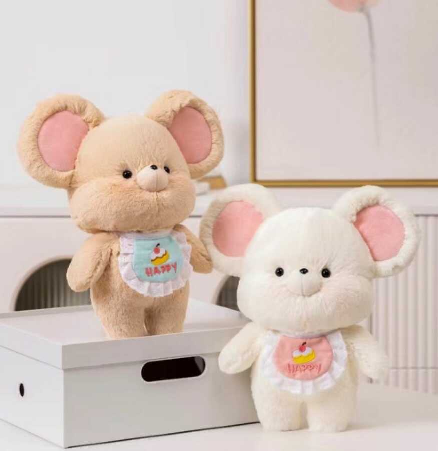 Peluche ratón de orejas grandes de 30cm