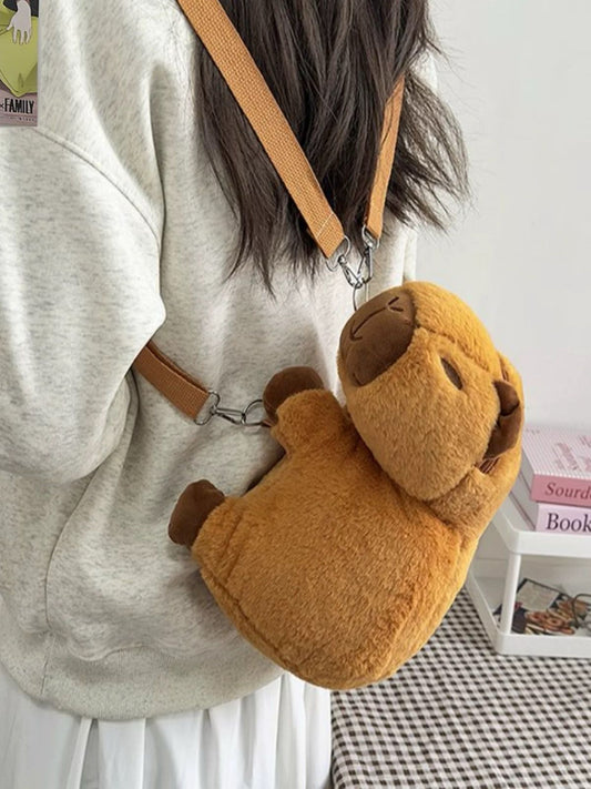 Mochila Peluche Capybara 30cmx24cmx17cm