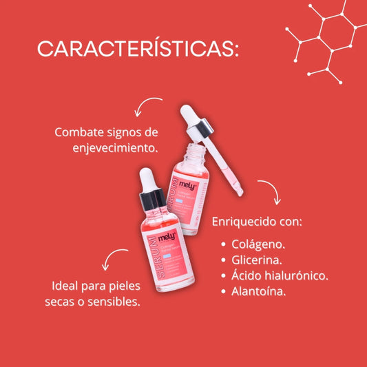 SERUM FACIAL 4 EN 1 COLÁGENO, GLICERINA, ÁCIDO HIALURÓNICO Y ALANTÓINA