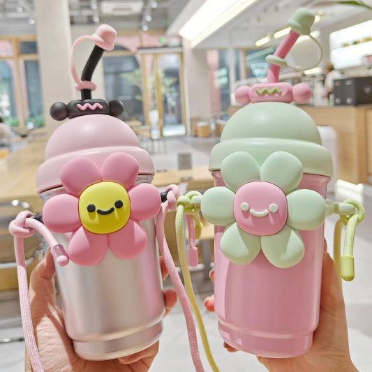 Vaso Térmico 700ML. Flor Acero Inoxidable