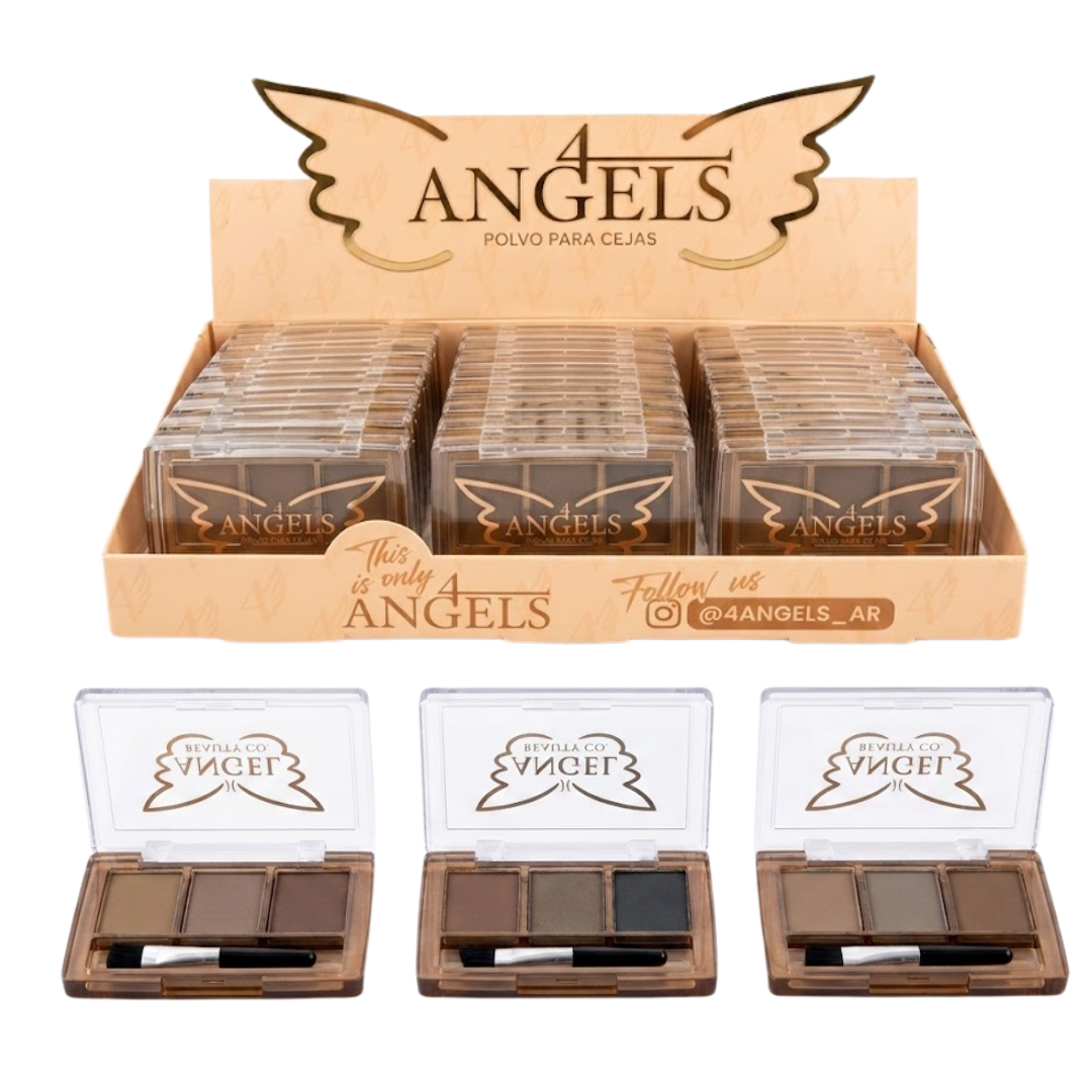 Paleta Polvo Para Cejas Con Aplicador 4 Angels