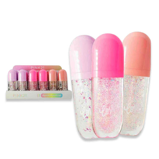BRILLO LABIAL HIDRATANTE CON GLITTER PINK21