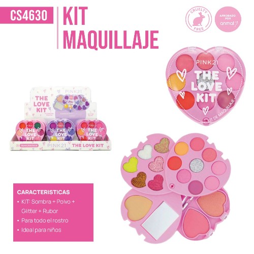 KIT DE MAQUILLAJE INFANTIL PINK 21