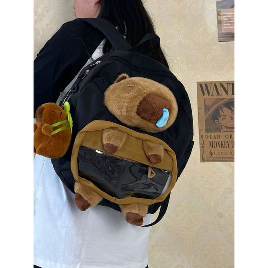 Mochila Escolar Capybara Negro Capybara