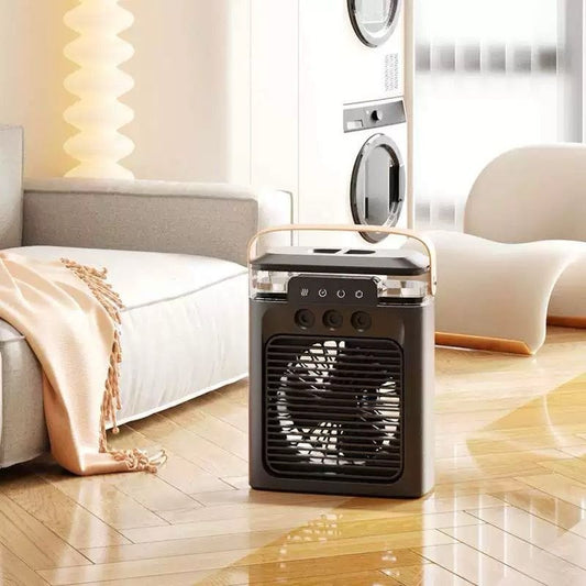 Ventilador Portátil + Humidificador + Luces Nocturnas