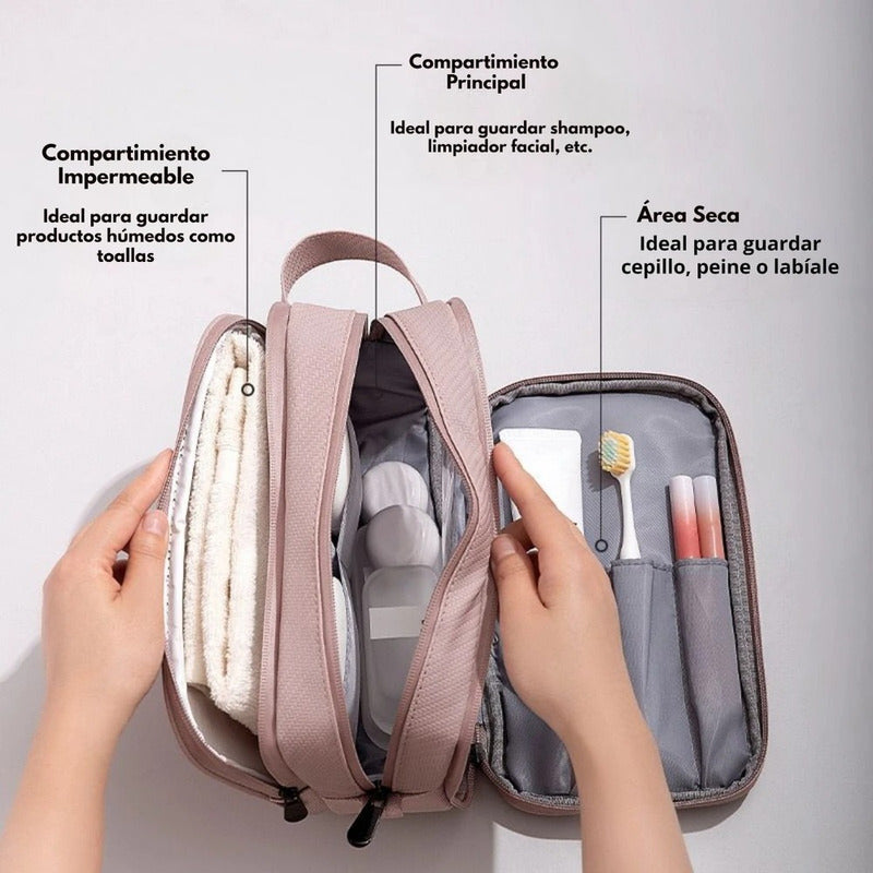 Neceser De Viaje Travel Organizador Gris Grandes