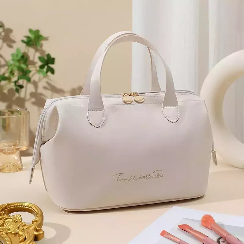 Neceser Organizador Bolso Portacosméticos Para Maquillajes Rosa Lisa