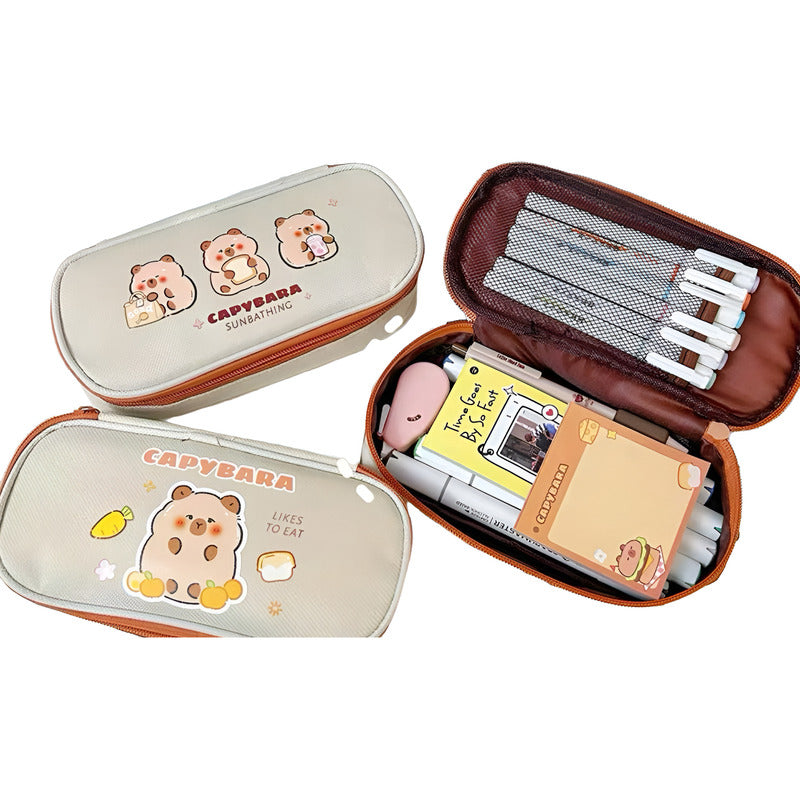 Cartuchera Capybara Porta Lapiceras Para Escolar