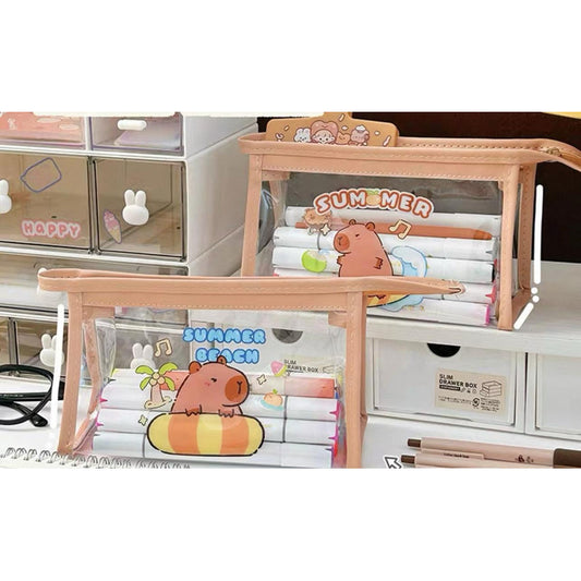 Cartuchera Capybara Pvc Porta Lapiceras Neceser