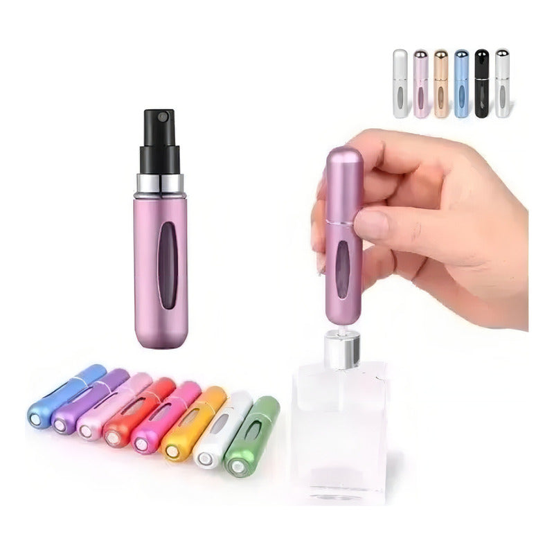 Mini Perfumero Portátil Recargable 5ml Atomizador Colores