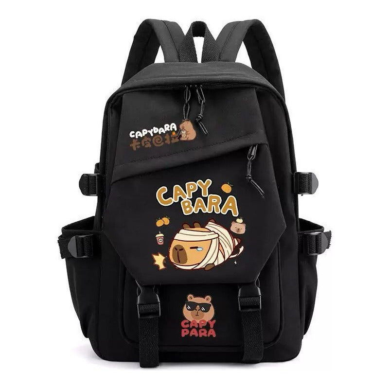 Mochila Escolar Capybara Negro Capybara