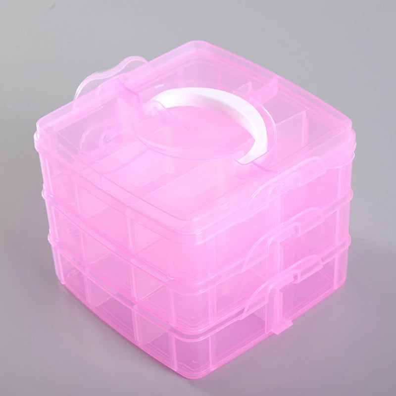 Caja Organizadora Tres Niveles Celeste