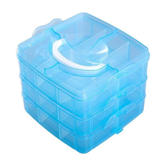 Caja Organizadora Tres Niveles Celeste
