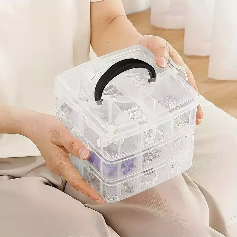 Caja Organizadora Tres Niveles Celeste