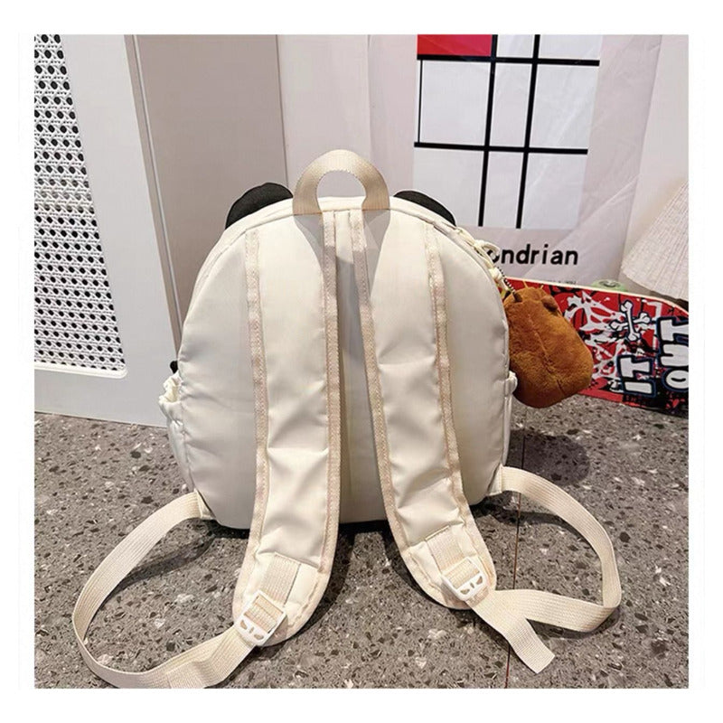 Mochila Escolar Capibara Kawaii Blanco Capybara