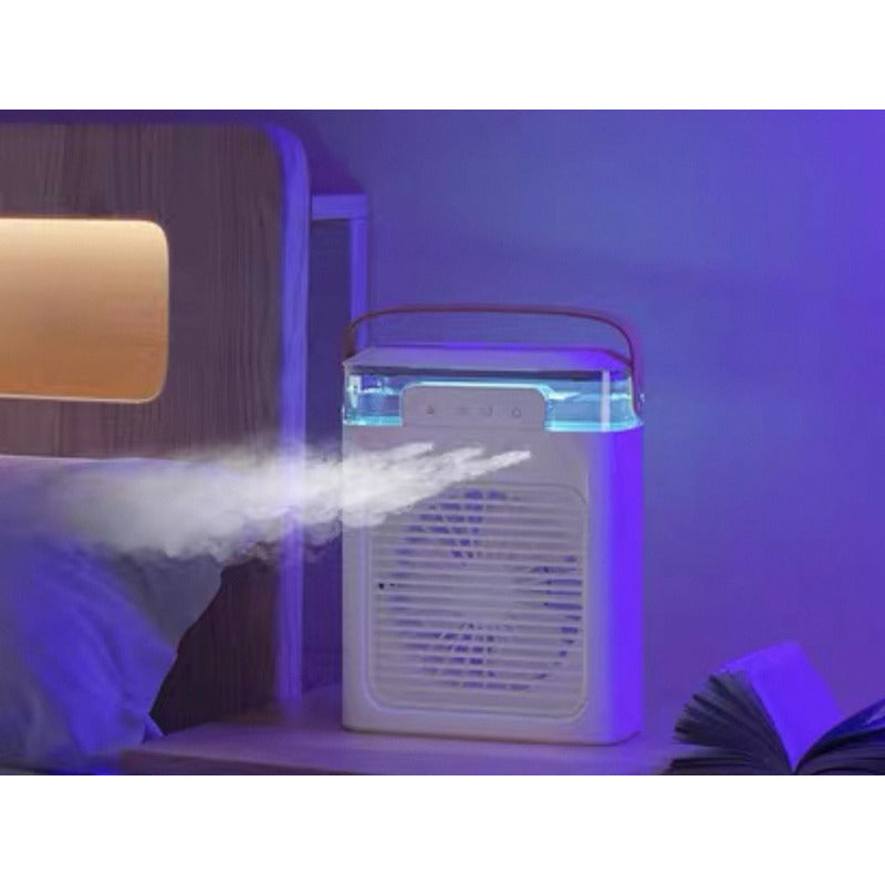 Ventilador Portátil + Humidificador + Luces Nocturnas