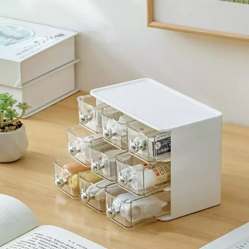 Organizador Escritorio Cajonera De 9 Cajones Deco Oso
