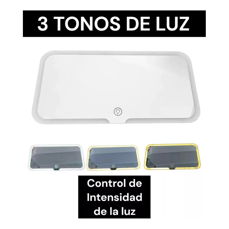 Espejo Con Luz Led Maquillaje Para Auto