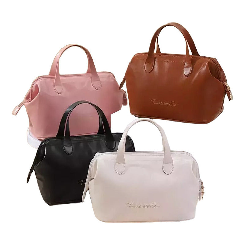 Neceser Organizador Bolso Portacosméticos Para Maquillajes Rosa Lisa