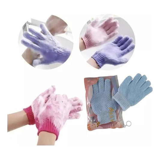 Par De Guantes Exofoliantes Corporales Baño Spa MELY