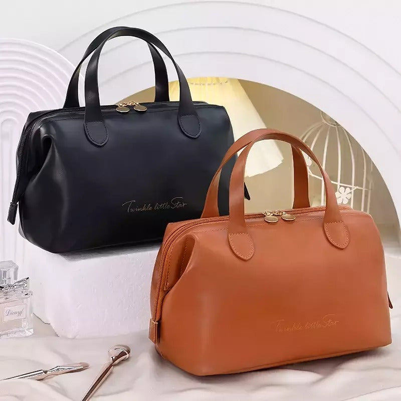Neceser Organizador Bolso Portacosméticos Para Maquillajes Rosa Lisa