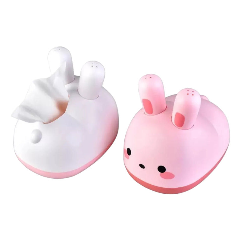 Box Porta Pañuelo Con Orejitas Organizadora Rabbit Cute Blanco