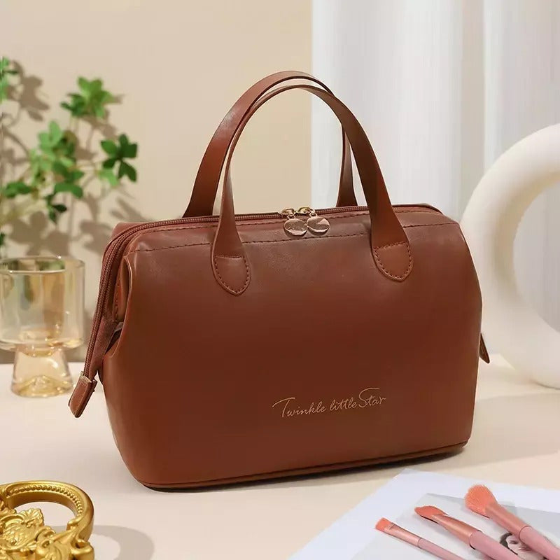 Neceser Organizador Bolso Portacosméticos Para Maquillajes Rosa Lisa