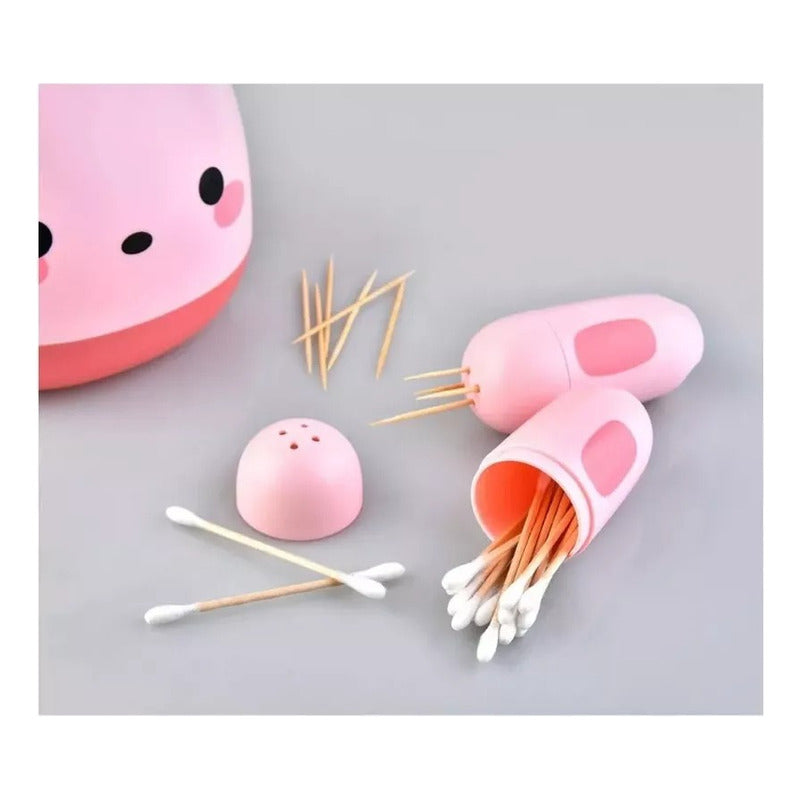Box Porta Pañuelo Con Orejitas Organizadora Rabbit Cute Rosa