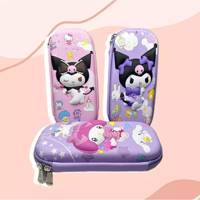 Cartuchera 3d Sanrio Kuromi Y Melody Lila Kuromi