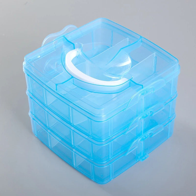 Caja Organizadora Tres Niveles Rosa