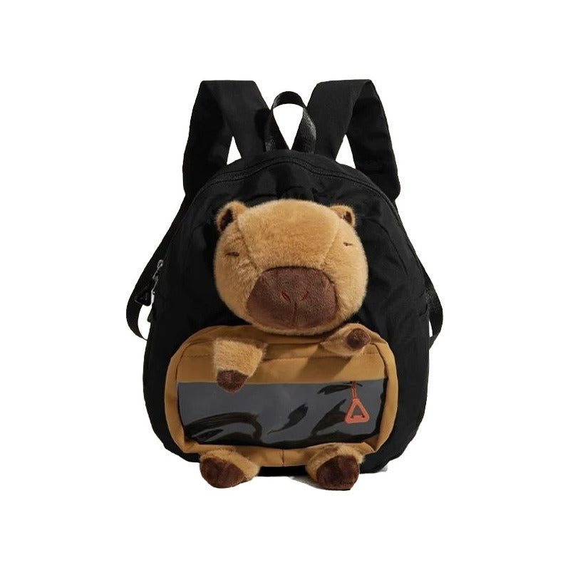 Mochila Escolar Capybara Negro Capybara