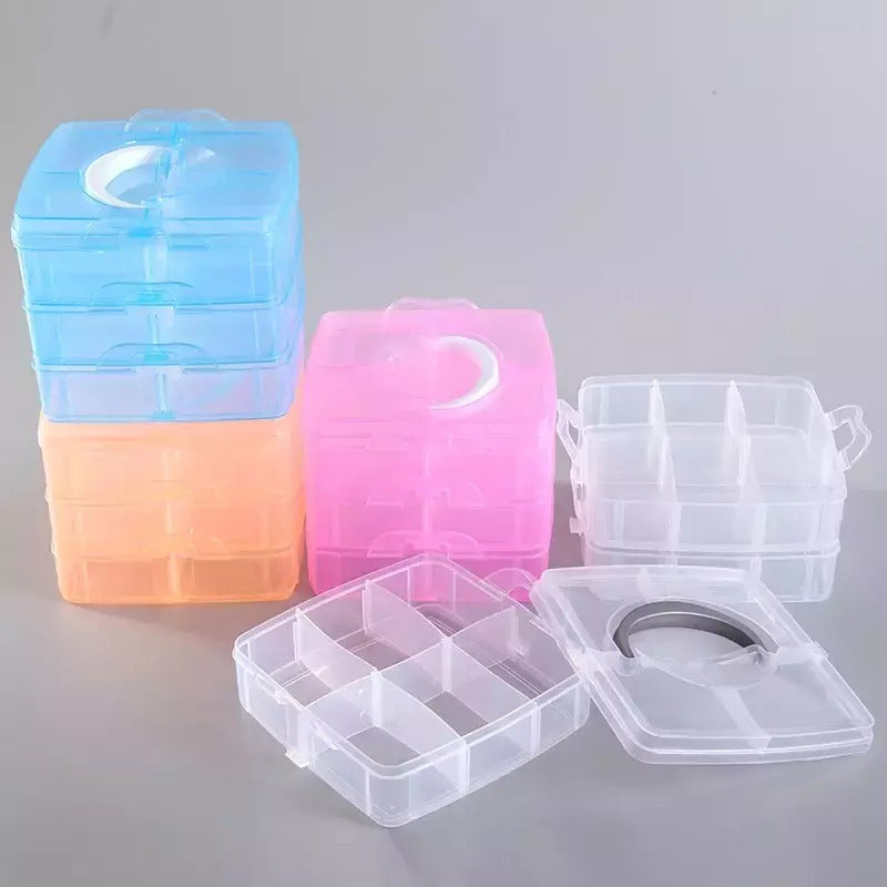 Caja Organizadora Tres Niveles Celeste