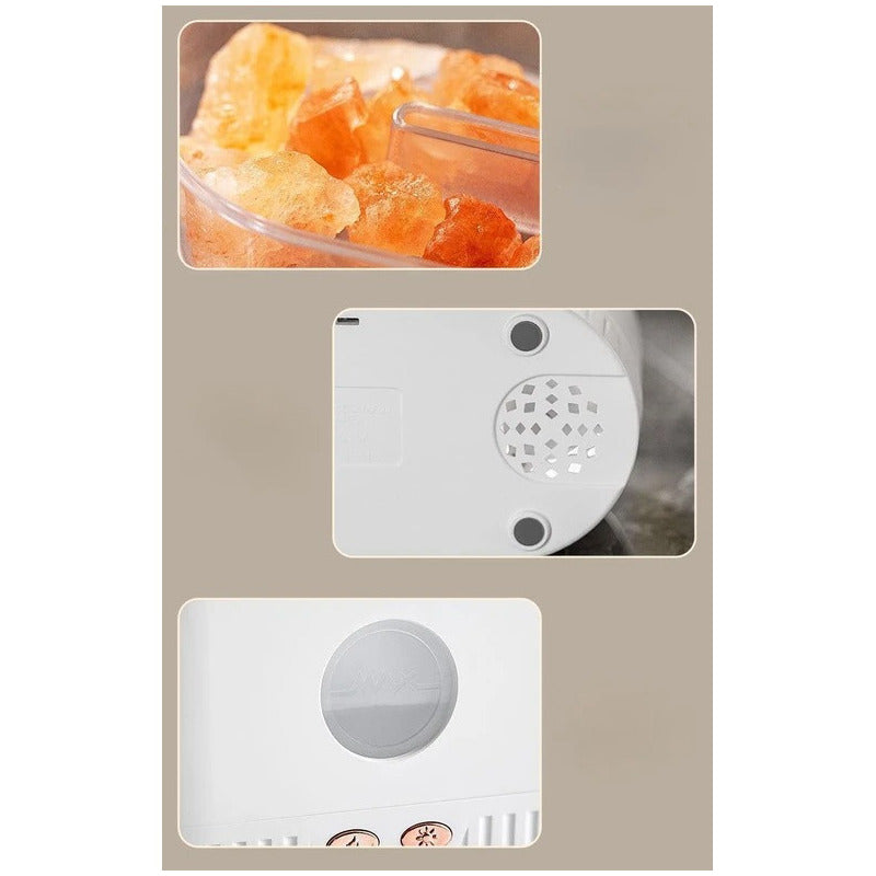 Humidificador Aromatizador Sal Himalaya Con Luz