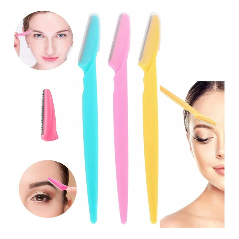 Perfilador Cejas X3 Tineke Navaja Quita Vello Facial Depilador Blister 3 Unidades
