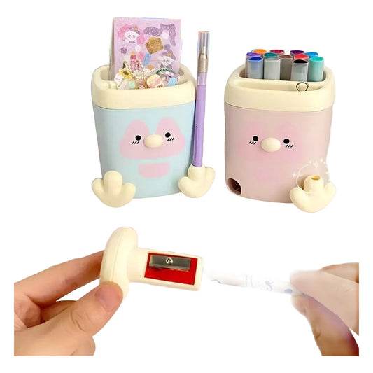 Organizador De Escritorio Porta Lapiceras Pinguino