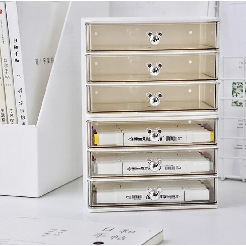 Organizador Escritorio De 3 Cajones Con Deco Oso
