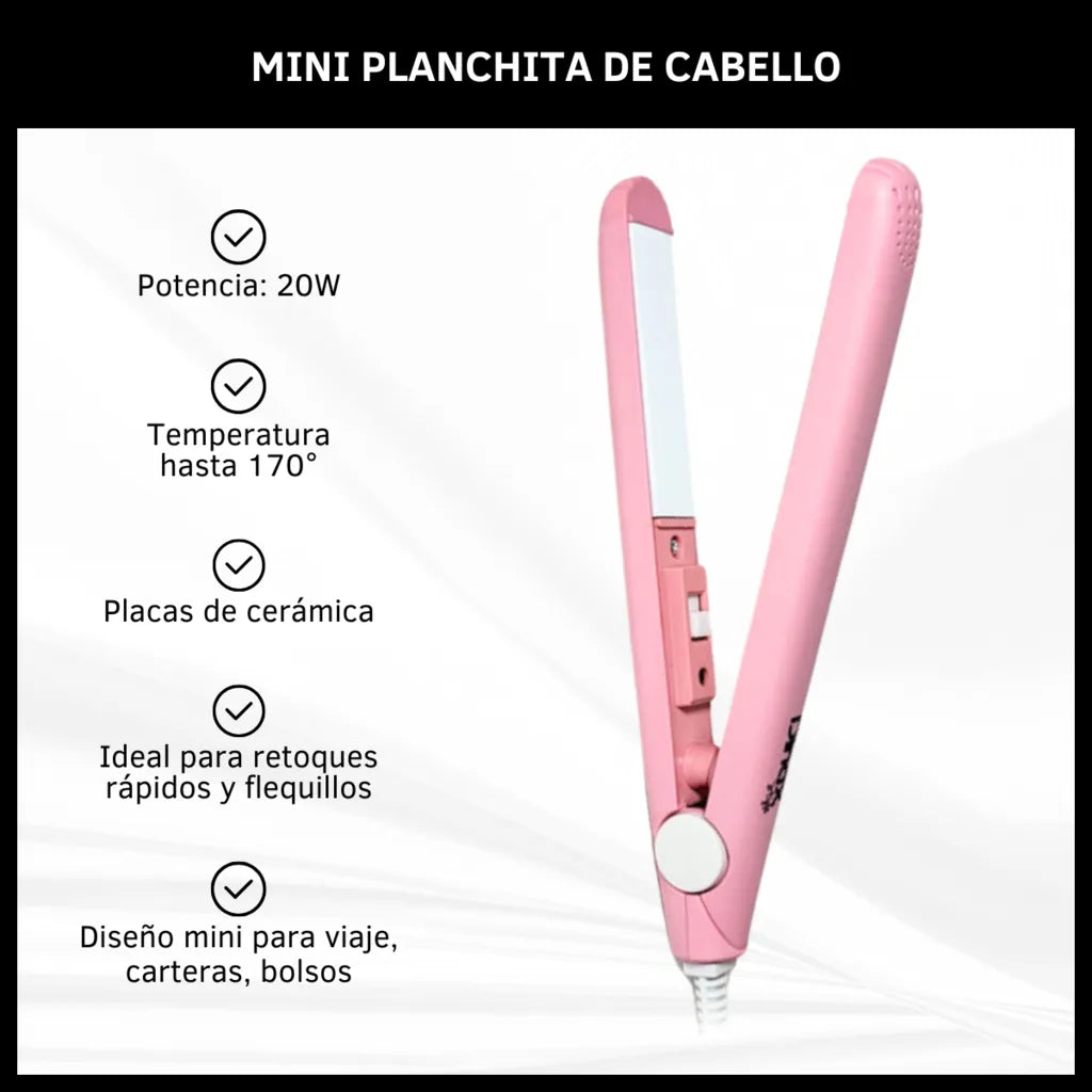 Planchita De Pelo Portátil Flequillera De Viaje