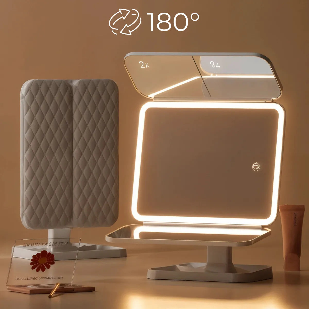 Espejo Con Luz Led Tríptico Recargable