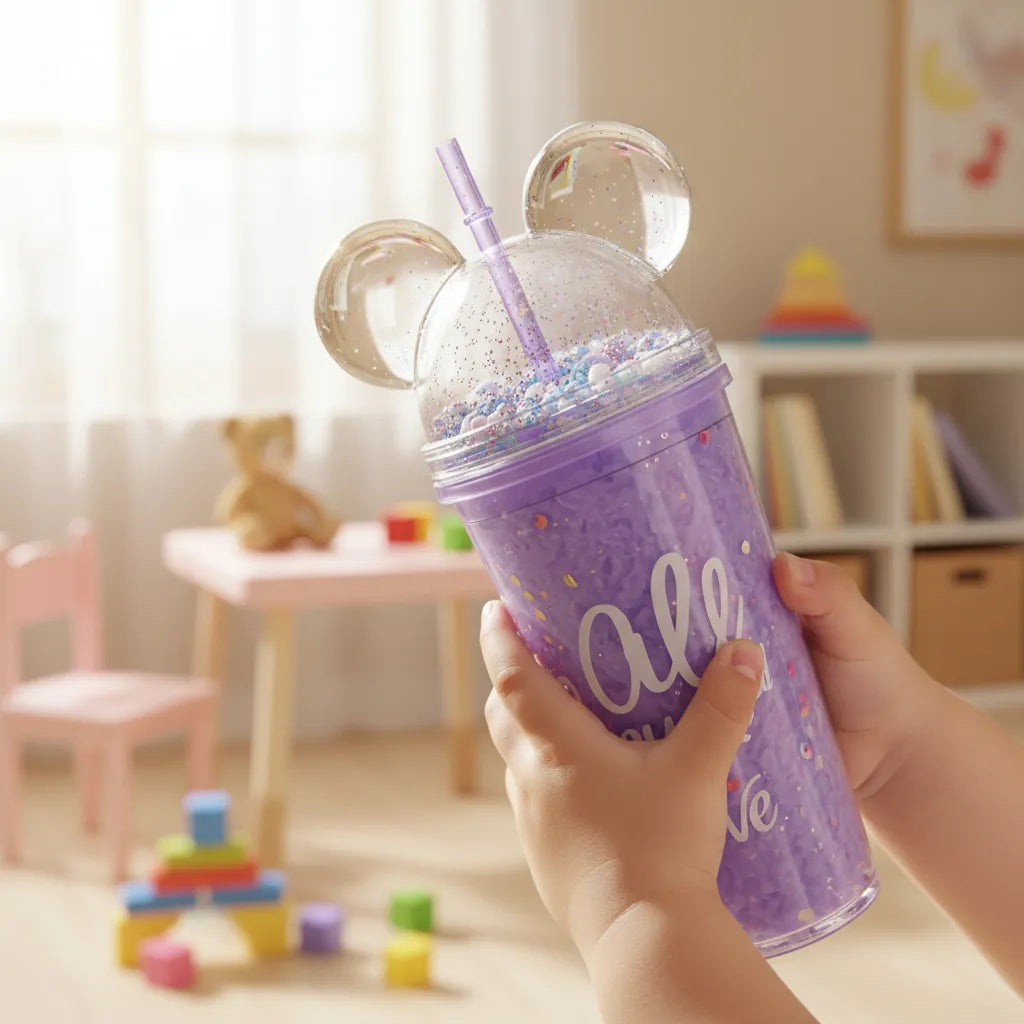Vaso Tapa Mikey Con Gel 450ml