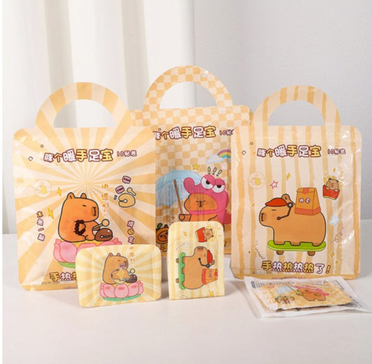 Bolsita calentadora de mano capybara 10u surtido