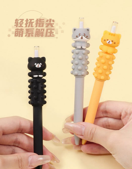 Boligrafo Gatito Con masajeador 0.5mm x caja 48u