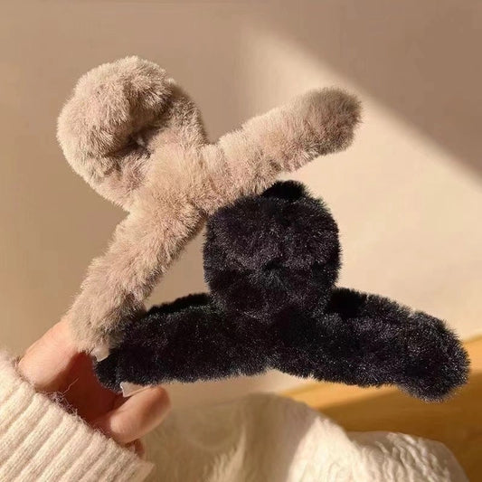 Pack x12u broche para cabello peluche 11cm