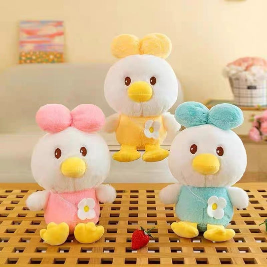 Peluche Pato con flor 22cm