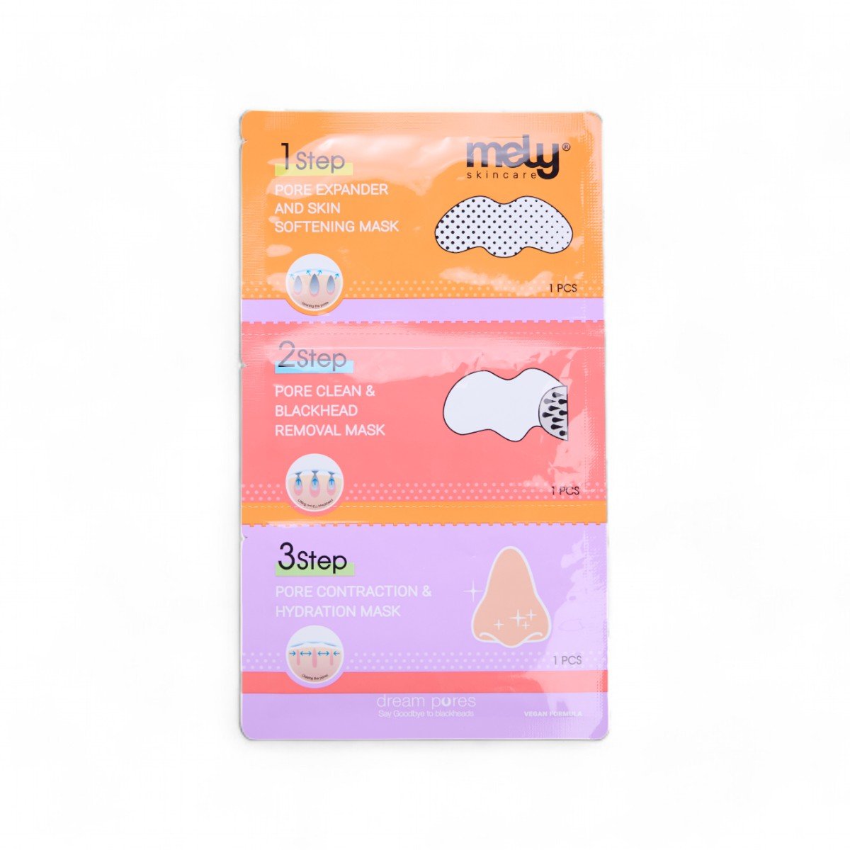 3 STEP BLACKHEADS REMOVAL 3PCS MELY