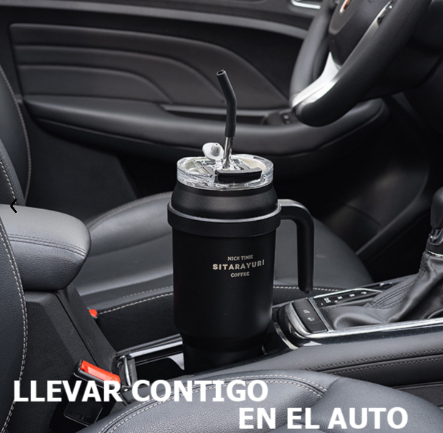 Vaso Térmico y Sorbete de Acero Inox. Doble Pico Sitarayuri 1400Ml