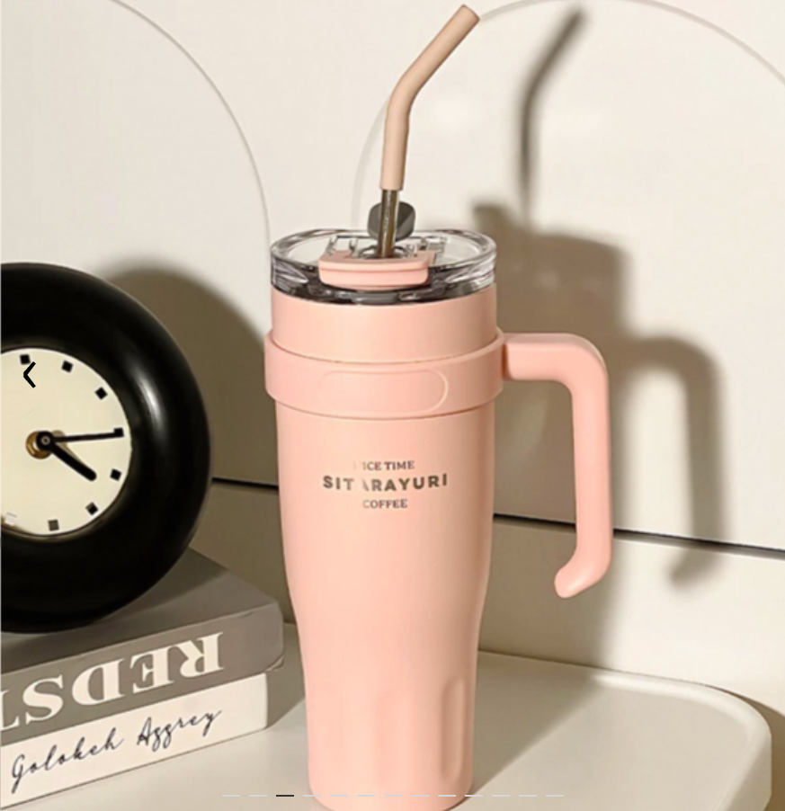 Vaso Térmico y Sorbete de Acero Inox. Doble Pico Sitarayuri 1180ml