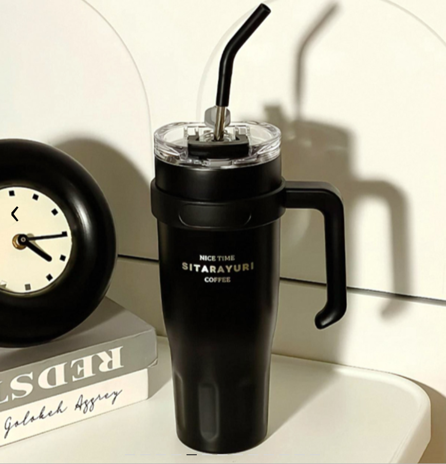 Vaso Térmico y Sorbete de Acero Inox. Doble Pico Sitarayuri 1180ml