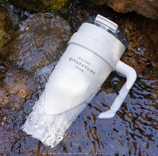 Vaso Térmico y Sorbete de Acero Inox. Doble Pico Sitarayuri 1180ml