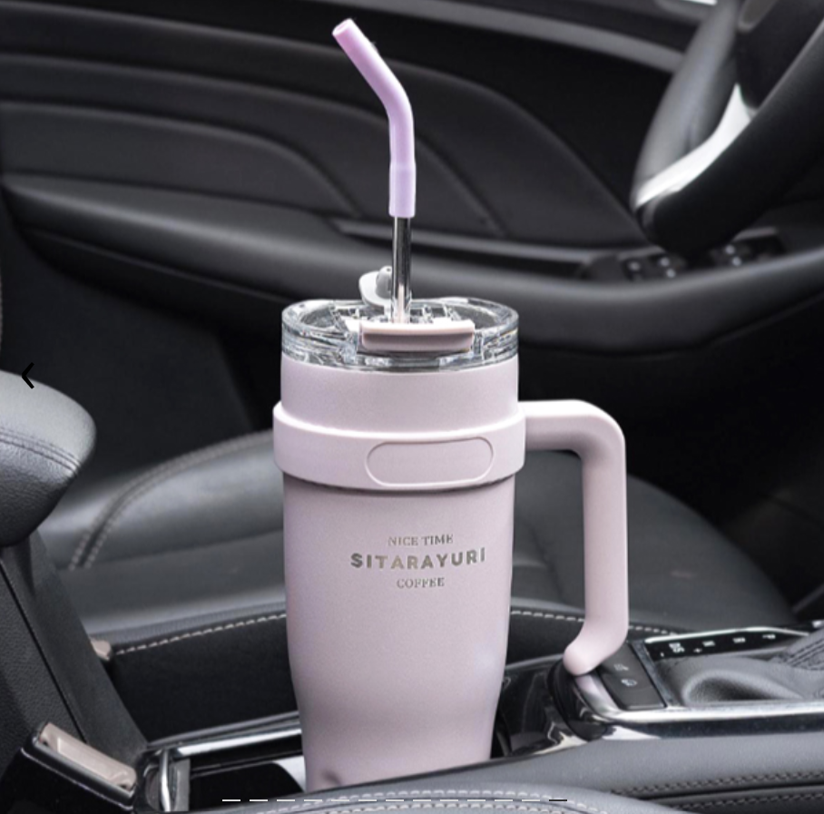 Vaso Térmico y Sorbete de Acero Inox. Doble Pico Sitarayuri 1180ml